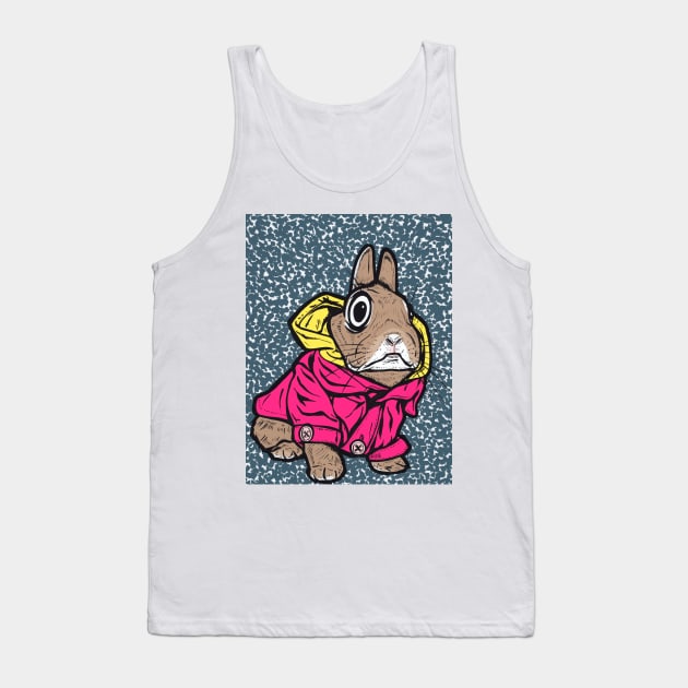 Brown Bunny Hoodie Tank Top by turddemon